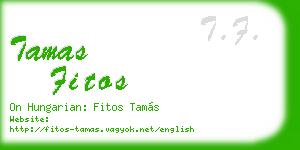 tamas fitos business card